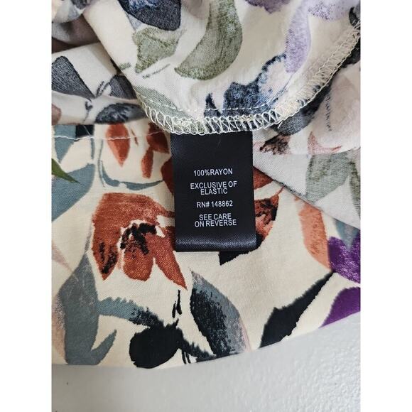 Torrid ~Woman Size 1(1x)~ Multicolor Off-Shoulder Long Sleeve Shirt Top Colorful - Picture 10 of 14